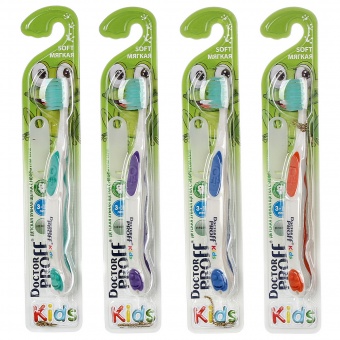 Детская зубная щетка Dr.Proff Kids Jade с Нефритом и именным тегом.