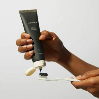 Aromatica Паста зубная гелевая с углем - Charcoal soot blast toothpaste